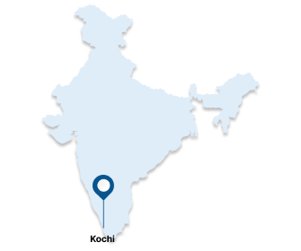 Map location of branches from India