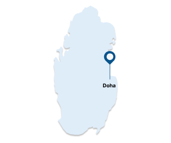 Map location of branches from Qatar